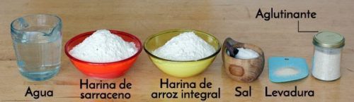 ingredientes pan sin gluten