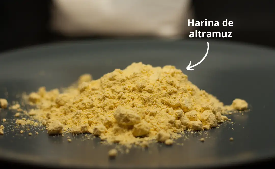 Harina de altramuz y pan sin gluten.