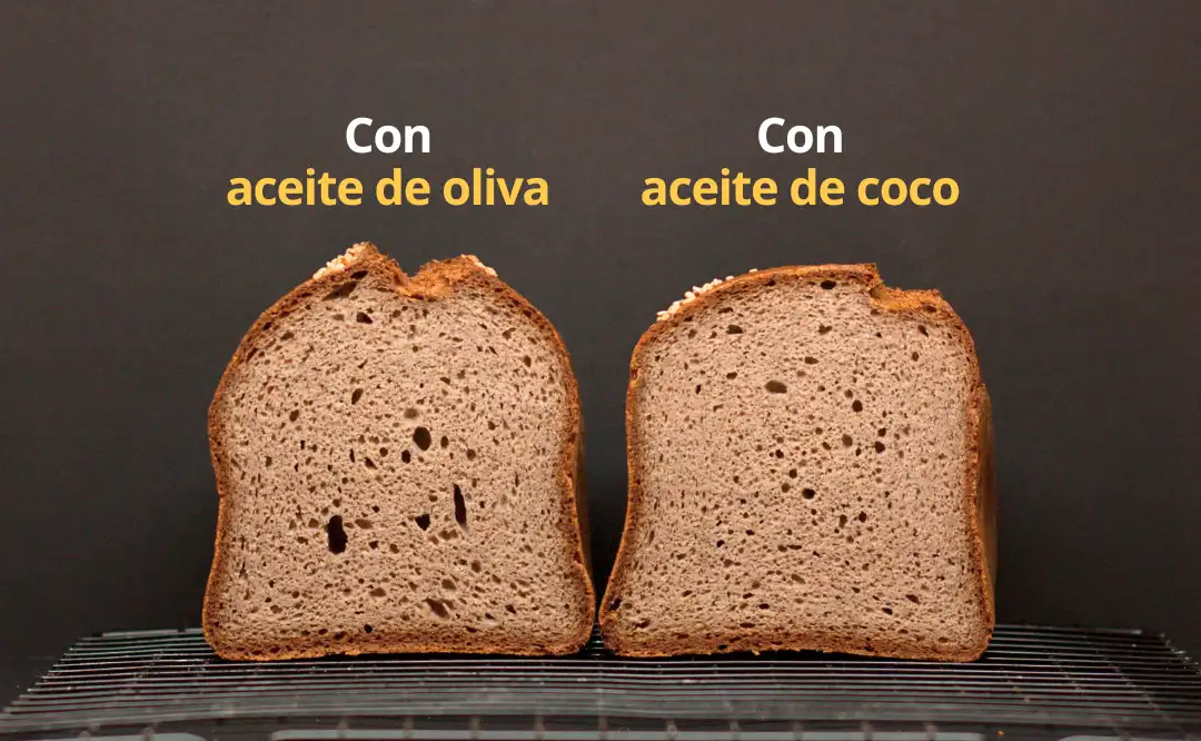 Pan sin gluten con aceite de coco